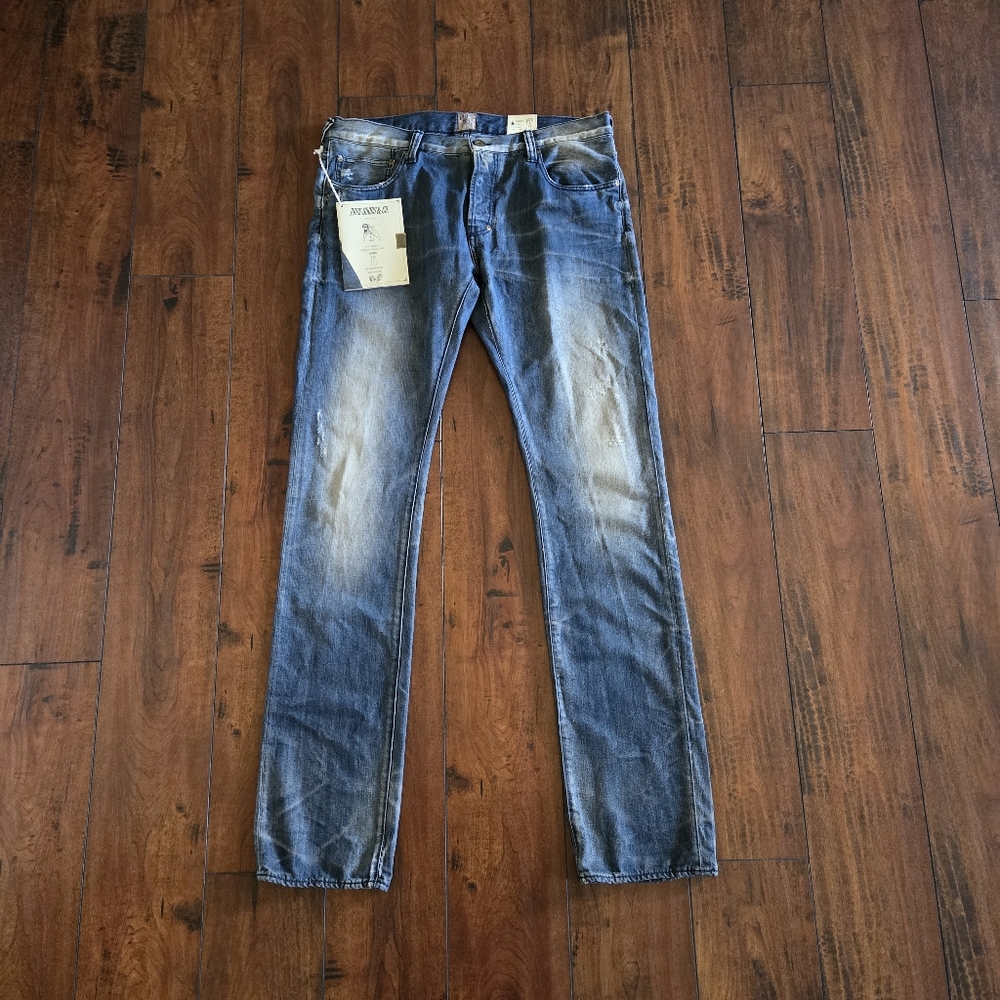 PRPS Rambler Skinny Fit Low Front Rise Button Fly Japanese Selvedge Jeans Sz 38 - Picture 3 of 16